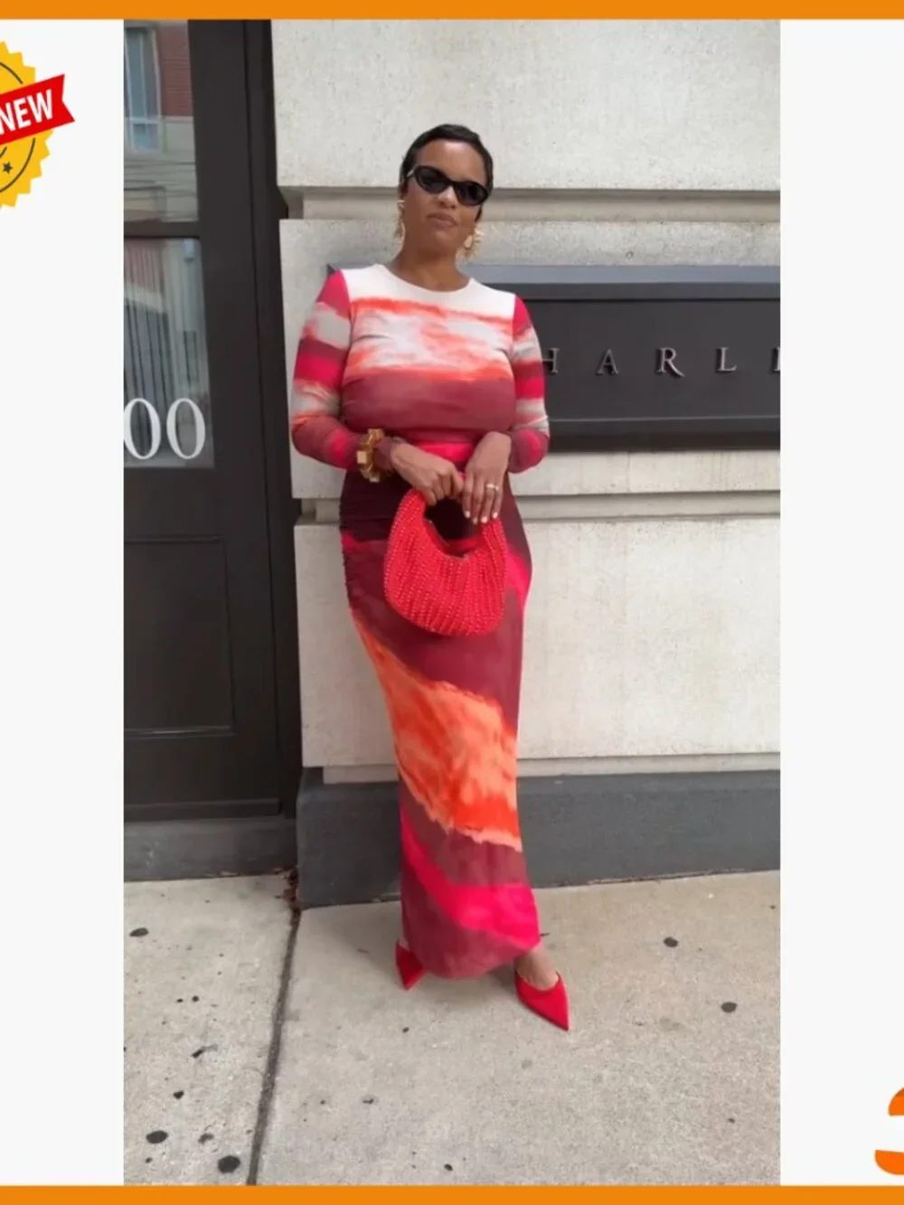 Long Sleeve Maxi Bodycon Dress Ruched Formal Slim Fit Mesh Tie Dye - Picture 7 of 7